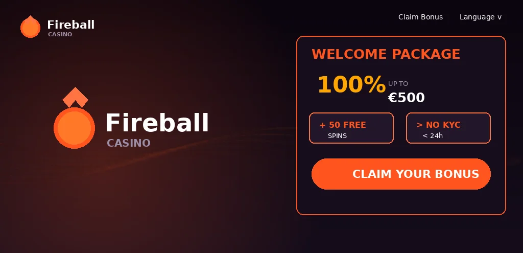 Fireball Casino bonus üdvözlő csomag és free spin HU