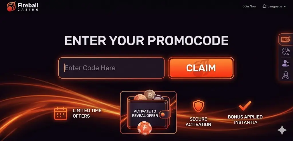 Fireball Casino promokód aktiválás magyar oldal